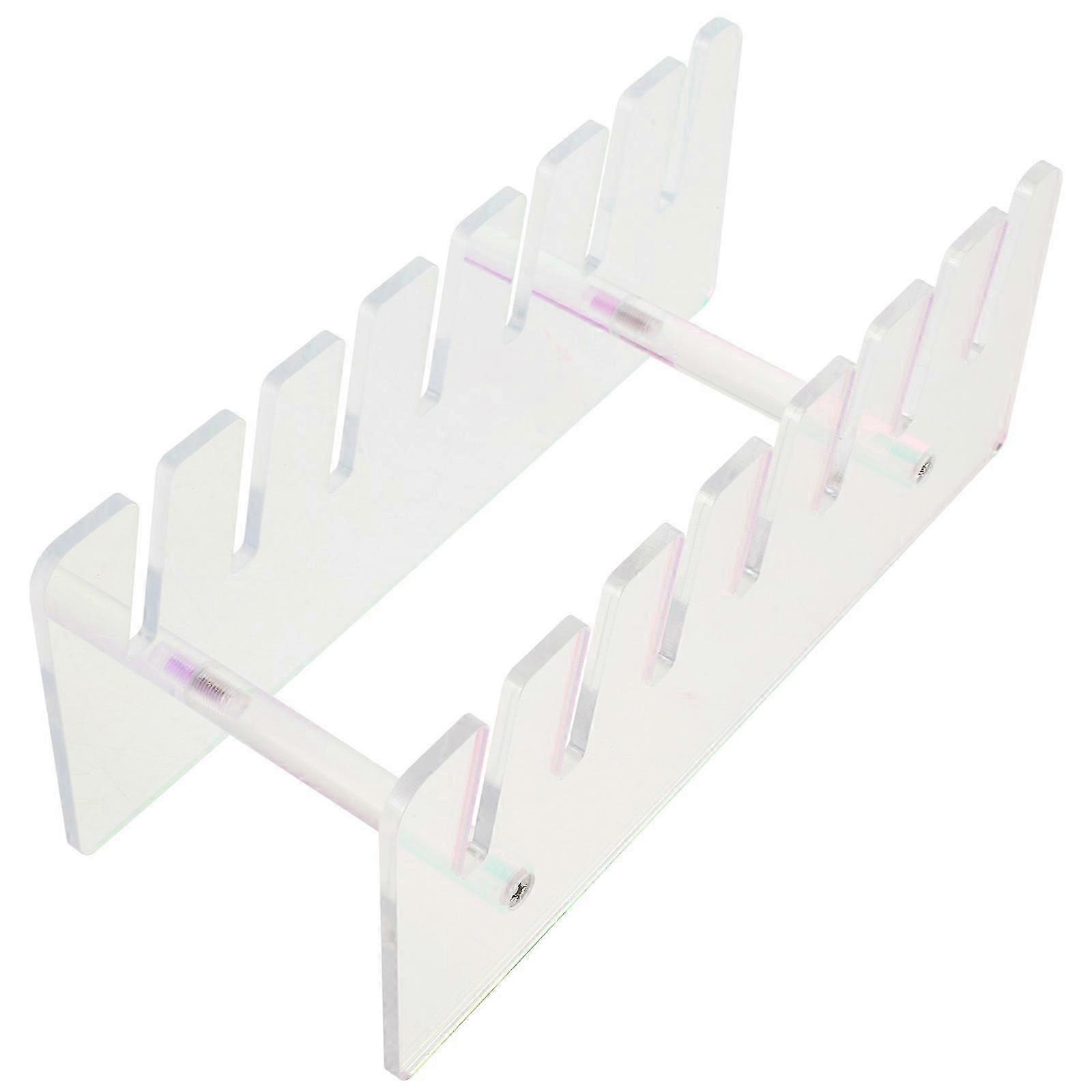 Hat Stand for Baseball Cap Acrylic Display Rack with 3Pcs Organizer
