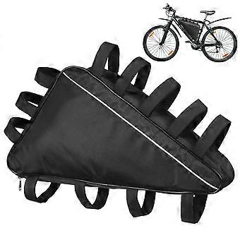Borsa triangolare per bicicletta, supporto per telaio, custodia per batteria, borsa portaoggetti per mountain bike elettrica, borsa per telaio della bicicletta
