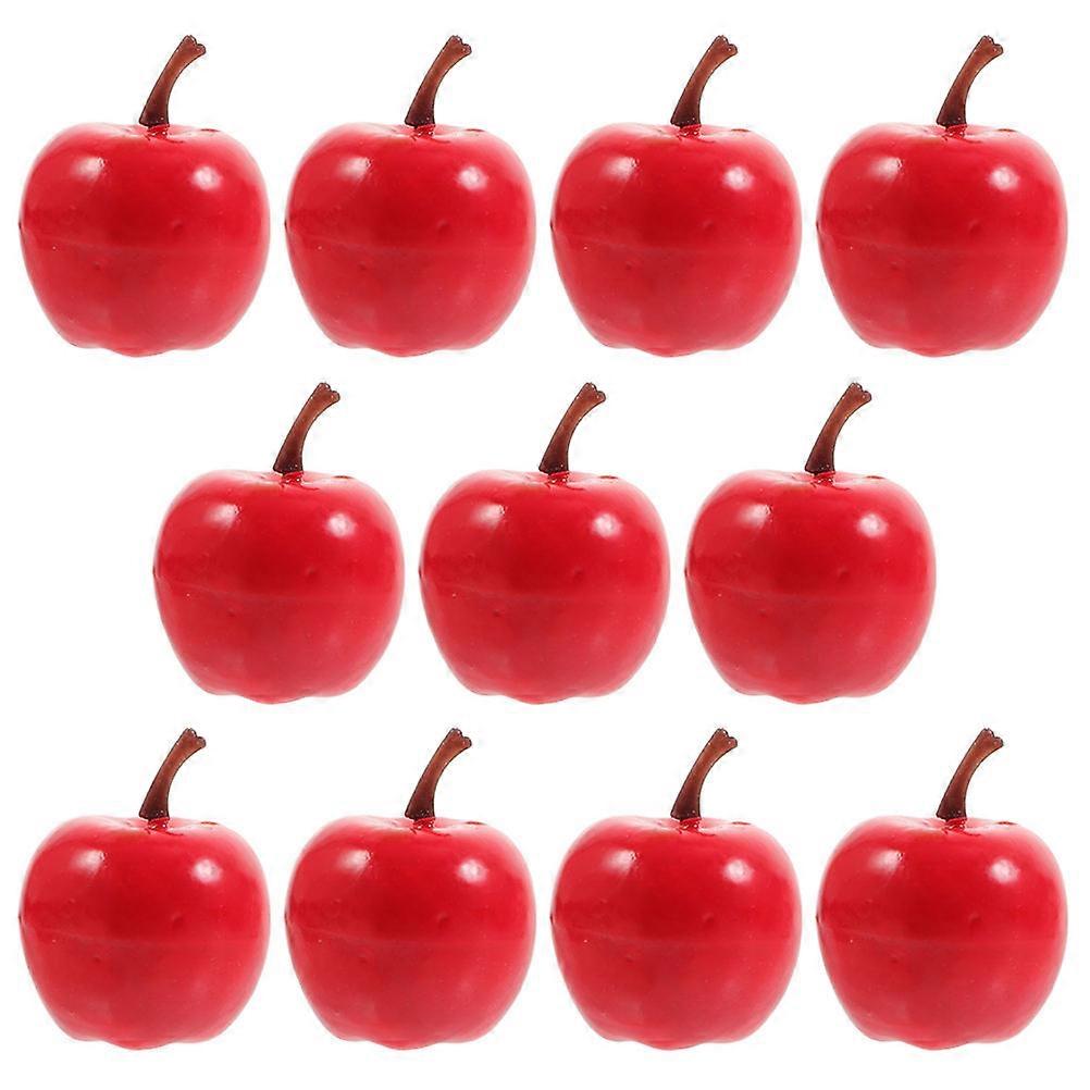 Mini Simulation Apples for Decoration 80Pcs Foam Red Artificial Models