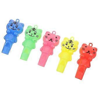 Whistle for Kids Plastic Referee Whistle for Training 10Pcs with Lanyard