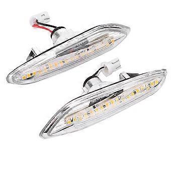 Car LED Brake Turn Signal Side Marker Indicator Lamp Fit for E82 E88 E60(Transparent)