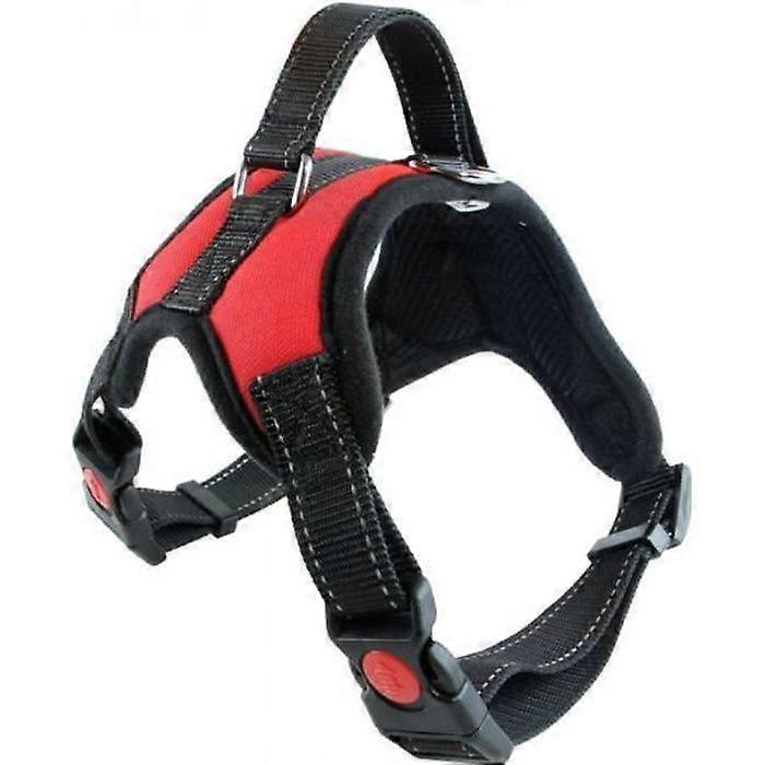 Dog Harness - Top Quality - Size S - Red - Adjustable - Padded