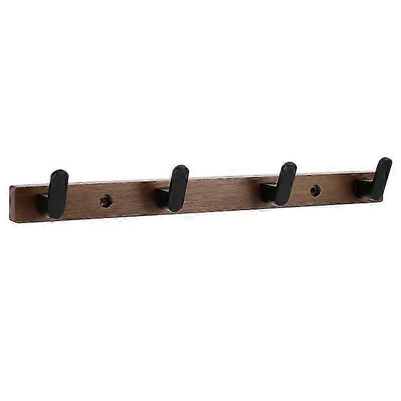 Wall-mounted Solid Wood Hooks (Walnut 4 Hooks) 26-27