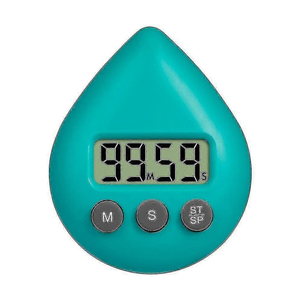 2 Pieces Water Drop Electronic Timer Timer Reminder Student Learning Creative Kitchen Timer, Green J