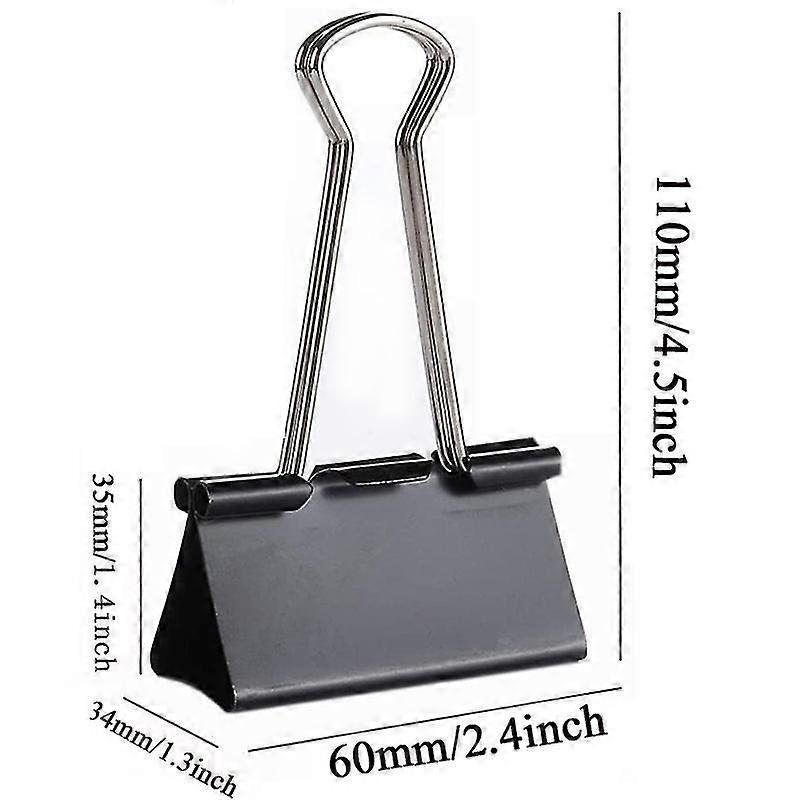 10 Pcsbinder Clips 2.3 Inch Width For Office