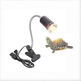 ZWS-Reptile Lampe Opvarmet Skildpaddelampe med 360 graders rotation Lang Base til Krybdyr og Padder