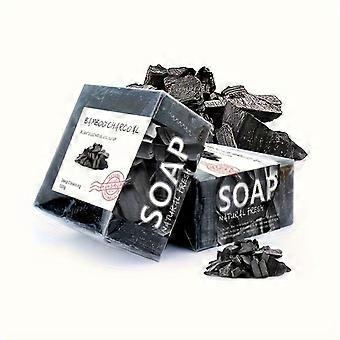 Bamboo Charcoal Soap 100g, Handmade Deep Cleansing Face and Body Bar with Natural Plant Essential Oils, Moisturizing Skin Care for Daily Use