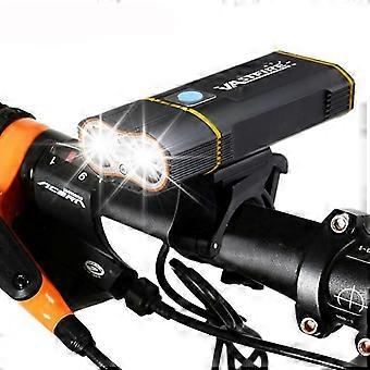 Wasserdichtes vorderes Fahrradlicht USB wiederaufladbare Fahrradlampe 4 Modi vorderes Lenker-Fahrradlicht mit rotem Warnrücklicht