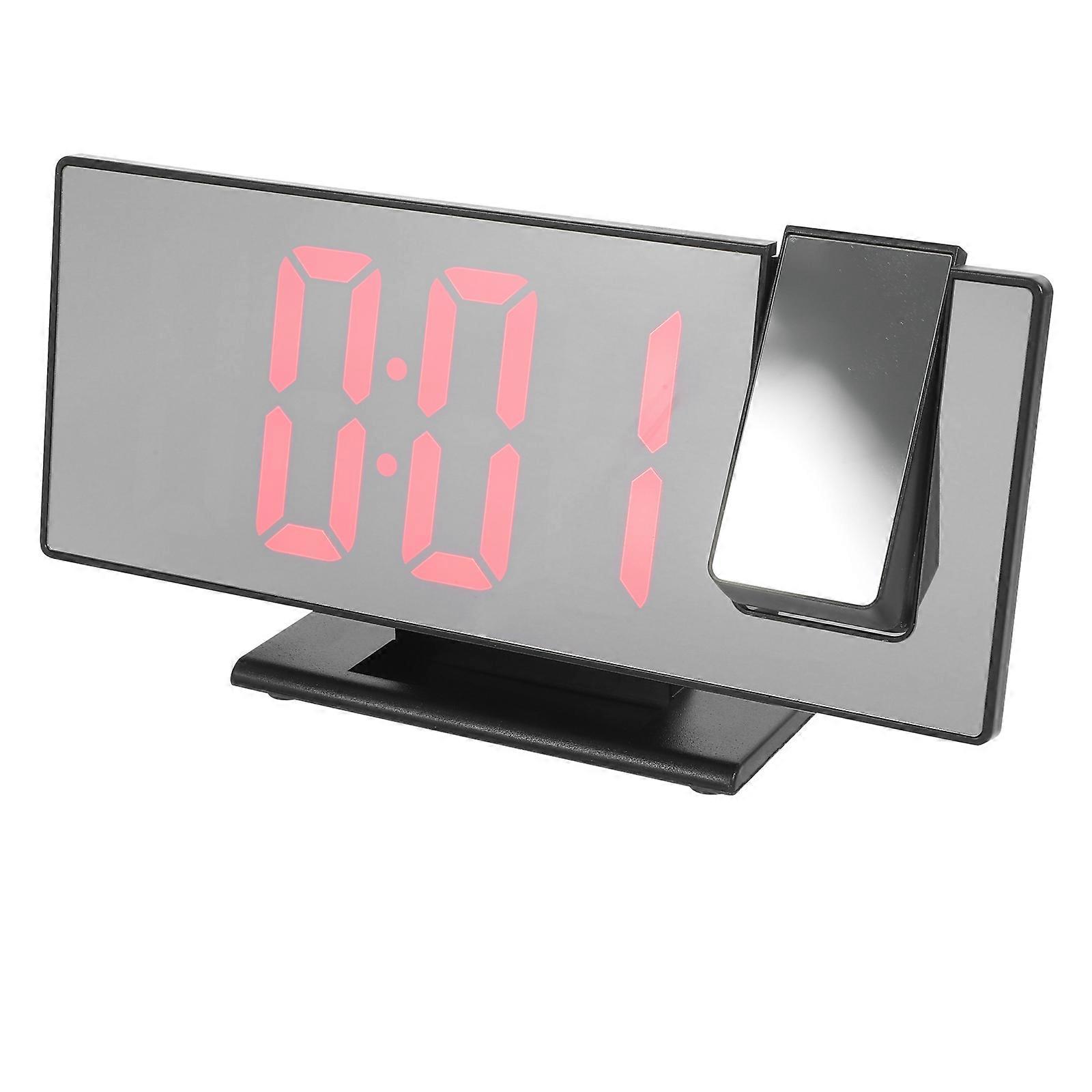 LED Projection Clock Digital Alarm Clocks for Bedroom Multi-Function Design