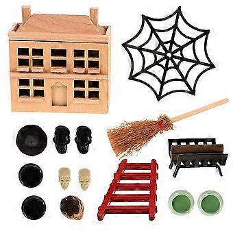 1 Ställ in miniatyrer Halloween Dekor Landskapsrekvisita Små Halloween Utsmyckningar Landskap Charms