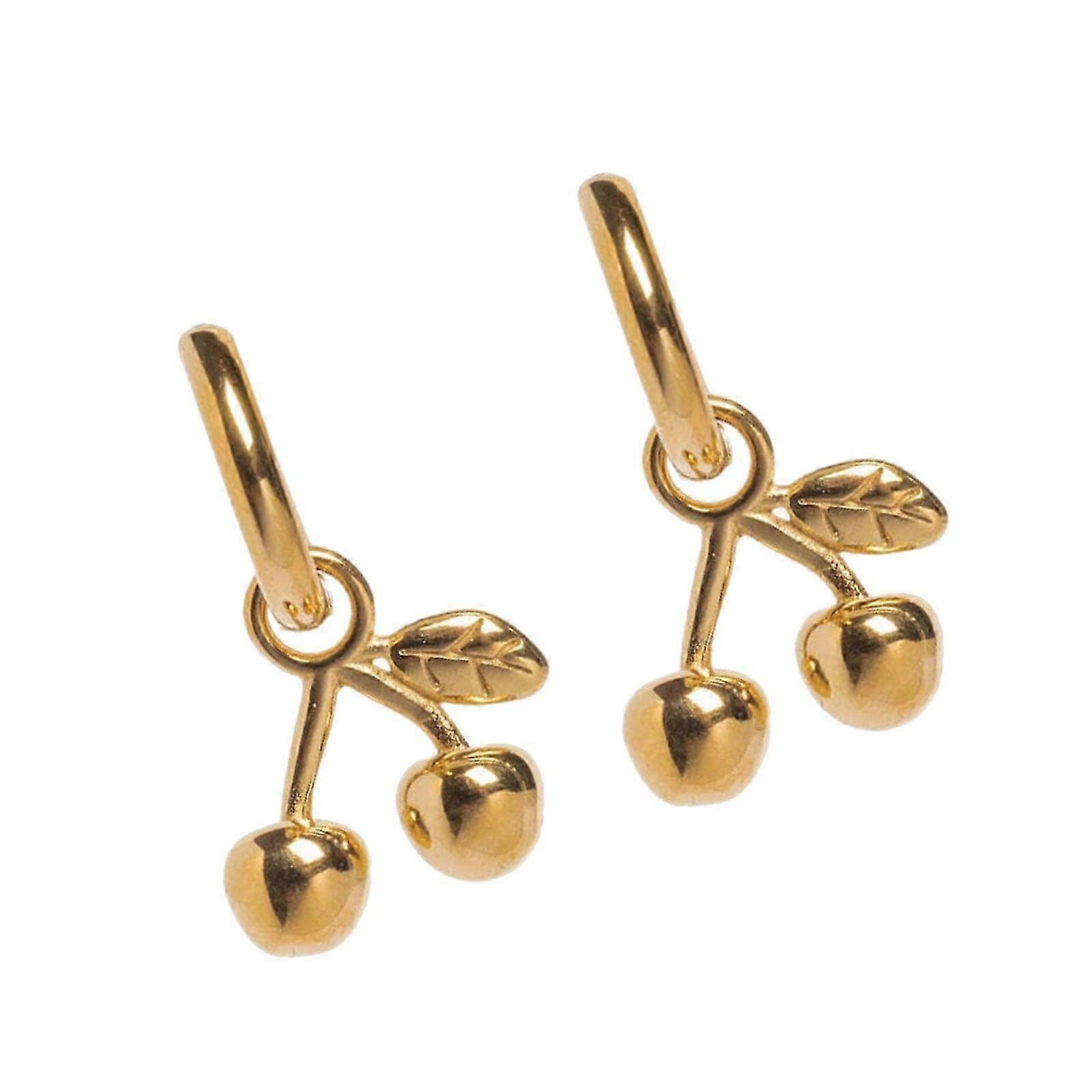 Delicate Cherry Dangle Earrings Ballet Slipper Design Multicolor Lightweight Ear Accessories