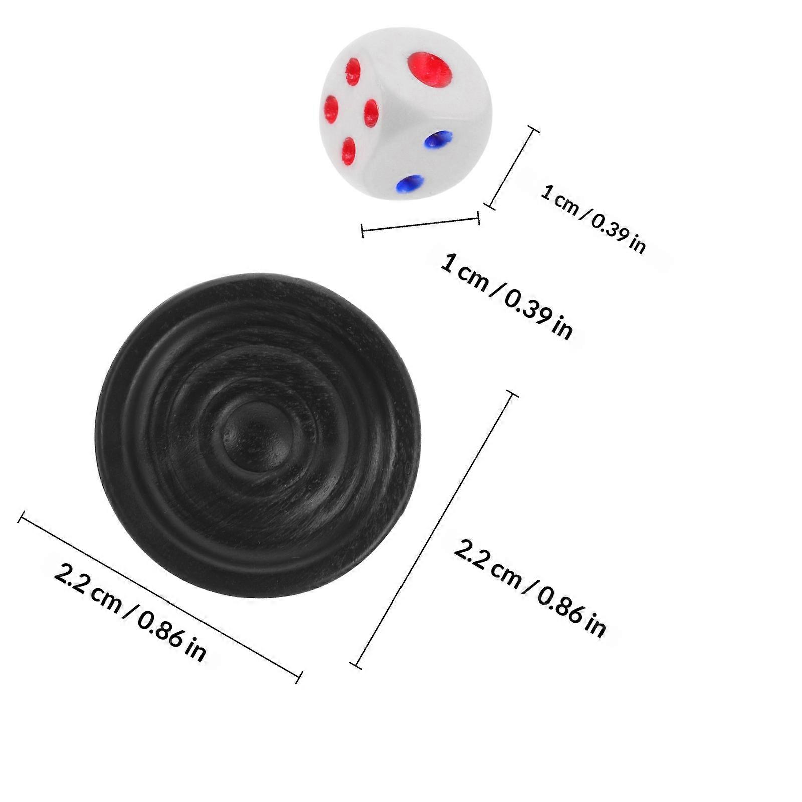 1 Set Black and White Backgammon Pieces Plastic Backgammon Replacement Pieces