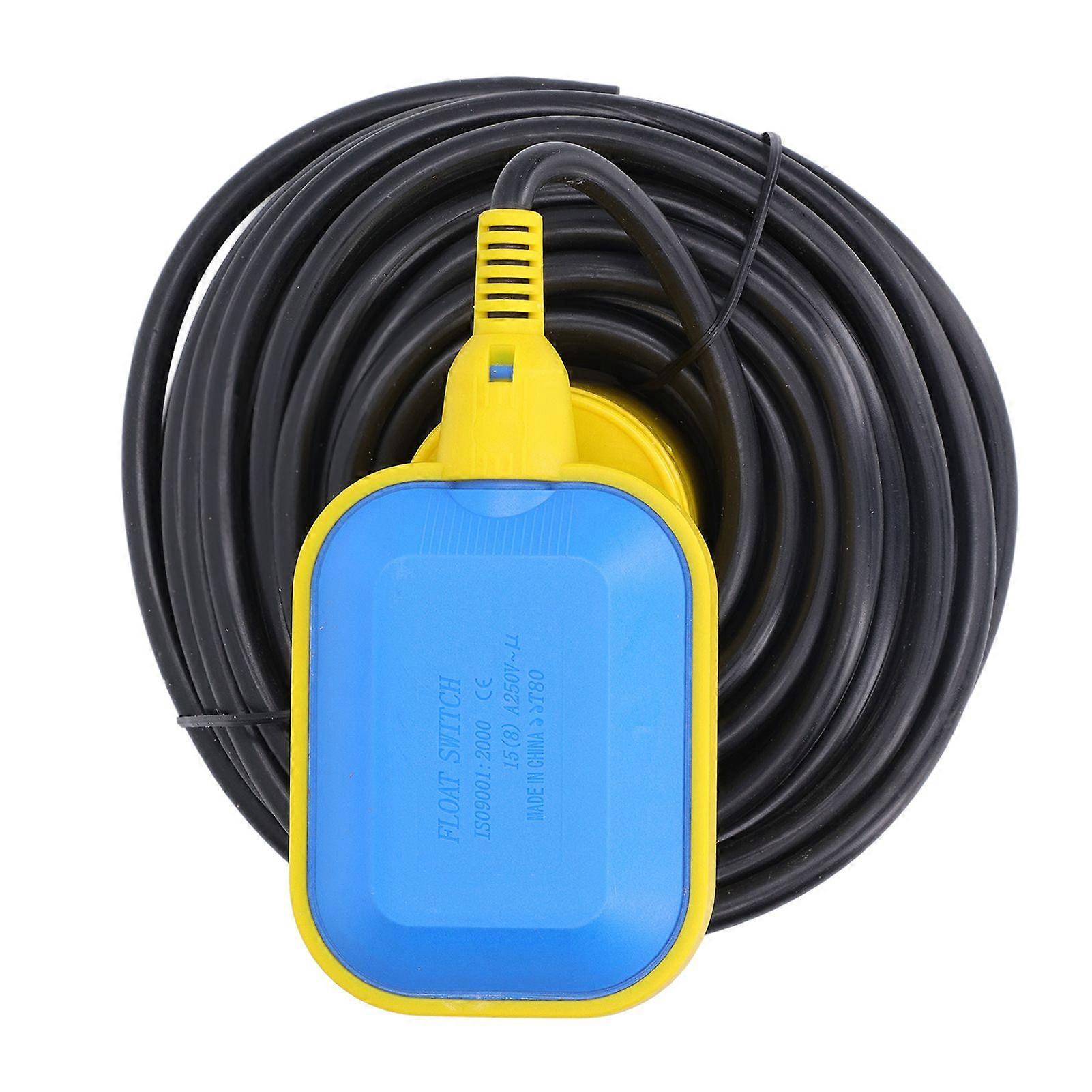 15m/49ft Cable Float Switch Liquid Fluid Water Level Controller Eco Friendly for Pool Oil Sump