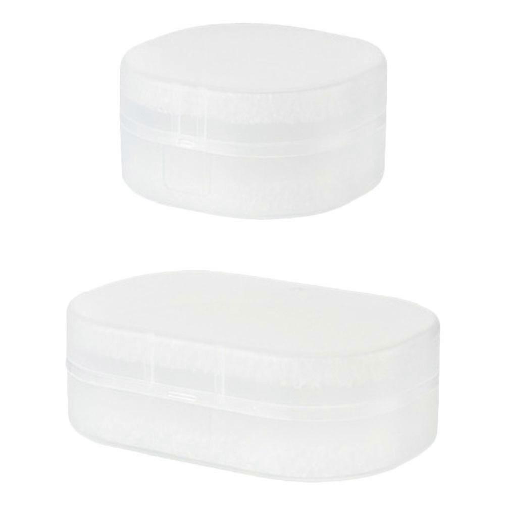 Transparent Multi-Function Soap Boxes for Storage 2Pcs Portable Soap Cases