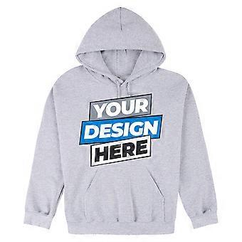 Personalised Men Custom Printed Hoodie Sweatshirt Logo Text Printing Sport Grey