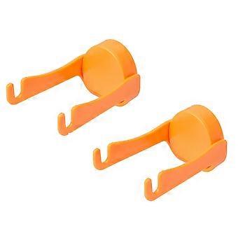 2pcs Wall Mounted Hair Dryer Holder Rack for Bathroom, SpaceSaving Hair Styling Organizer with Hooks