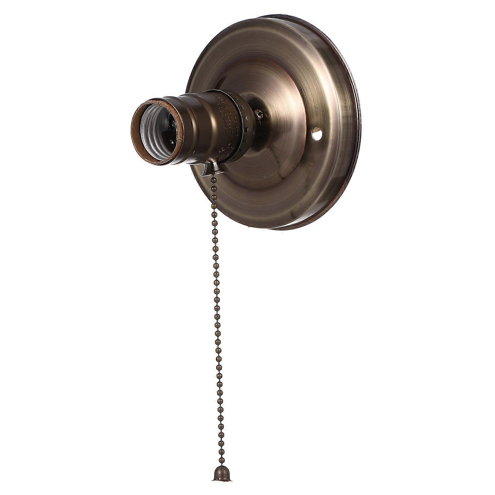 1Set Vintage Light Holder com Pull Chain DIY E27 Light Socket Light Accessory