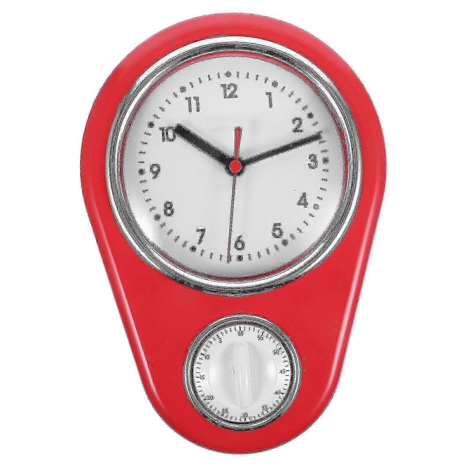 Kitchen Timer Wall Clock Battery-Free Modern Household Timer 1pc Blue