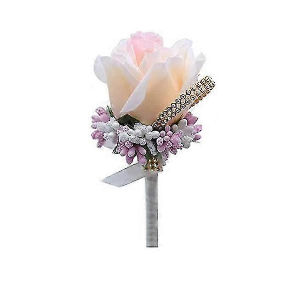 2Pcs Artificial Rose Wedding Boutonniere Set