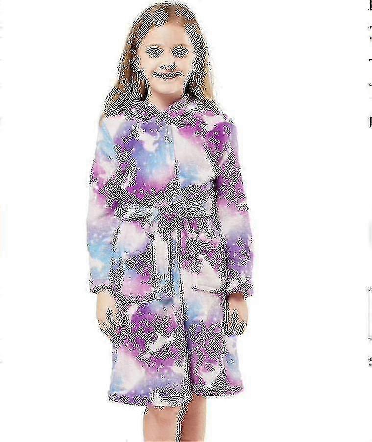 Soft Unicorn Hooded Galaxy Bathrobe