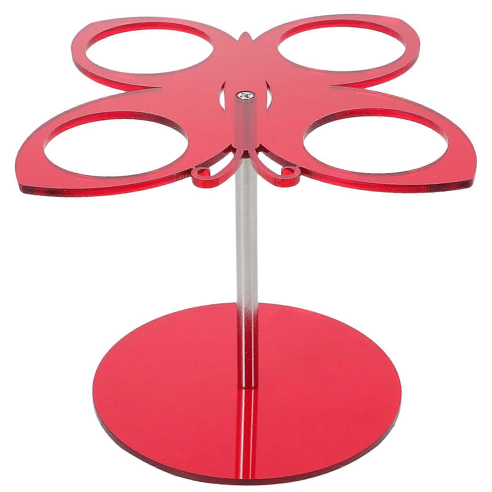 Red Acrylic Sushi Roll Holder for 4Pcs Multi-Function Use