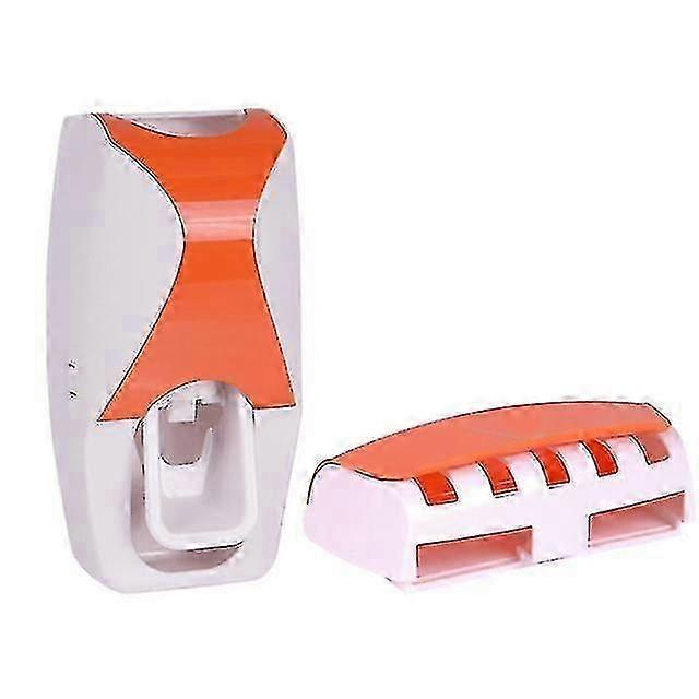 Toothpaste Dispenser Holder, Wall Mounted Toothpaste Squeezer Automatic Toothpaste Dispenserorange