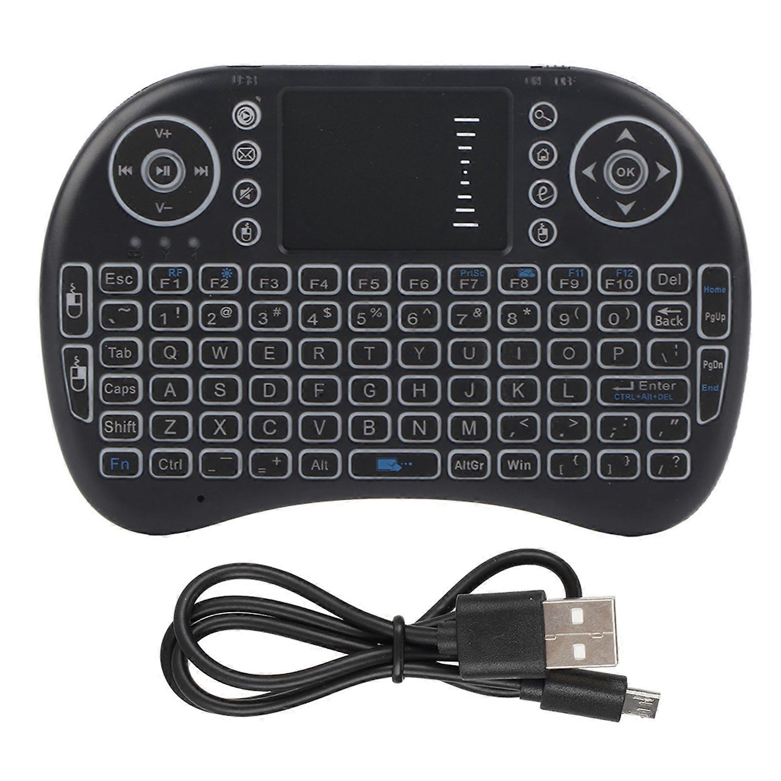 Full Keyboard Mouse Multimedia Control White Backlight 2.4G Wireless Mouse