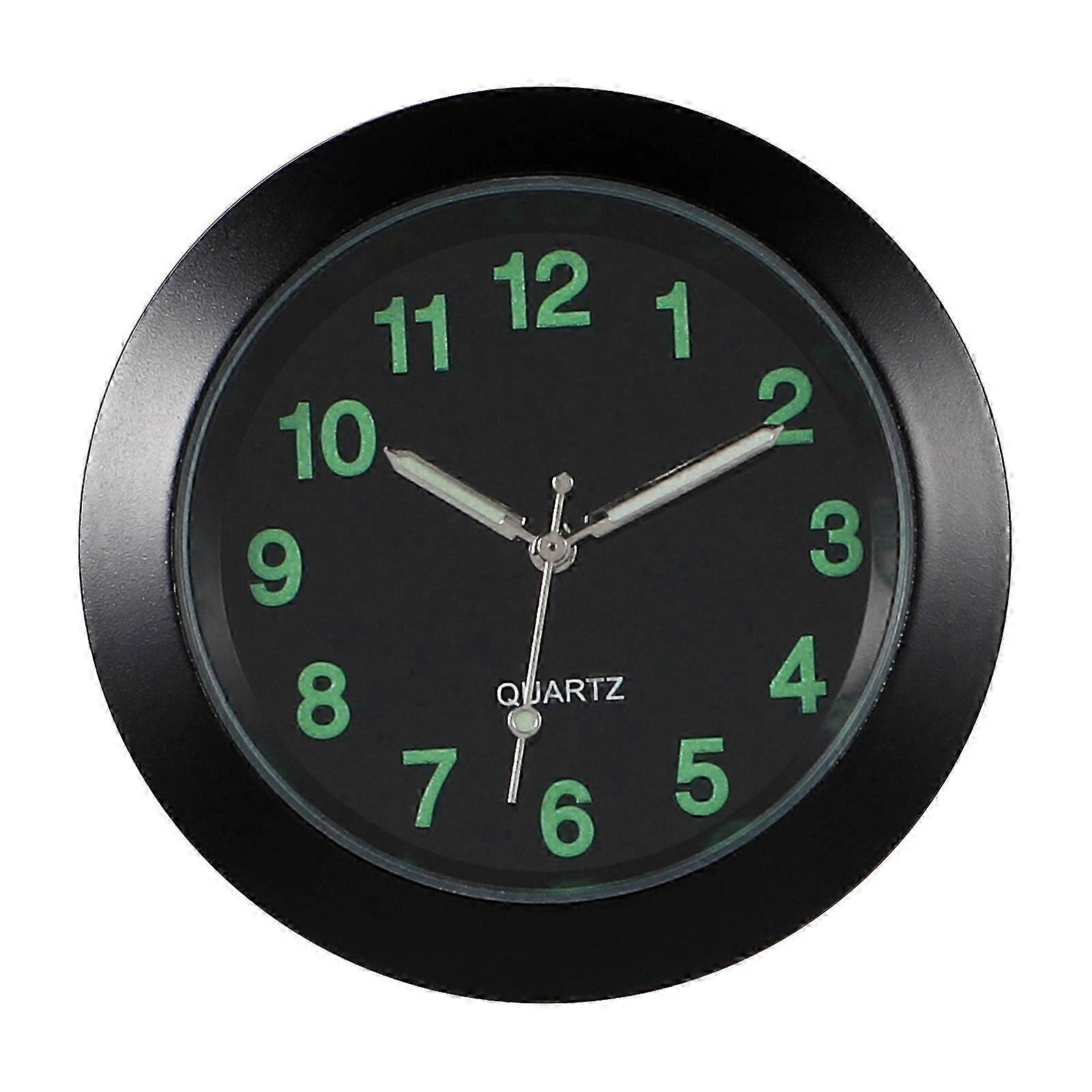Electronic Noctilucent Quartz Clock (Black) for Universal Car Dashboard
