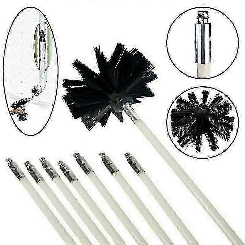 Barsinfi pol Chimney cleaner kit including rod and brush