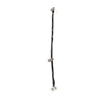 Sonnettes pour animaux de compagnie Cloches de dressage pour chiens Sangle réglable avec outil de formation à 6 clochesNoir