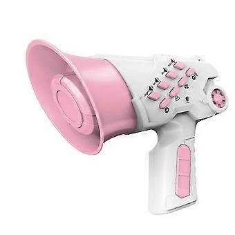 Alto-falante Megafone Portátil Sirene Bullhorn Brinquedos, Multi Voice Changer Prank Alto-falante Portátil Megafone Rosa
