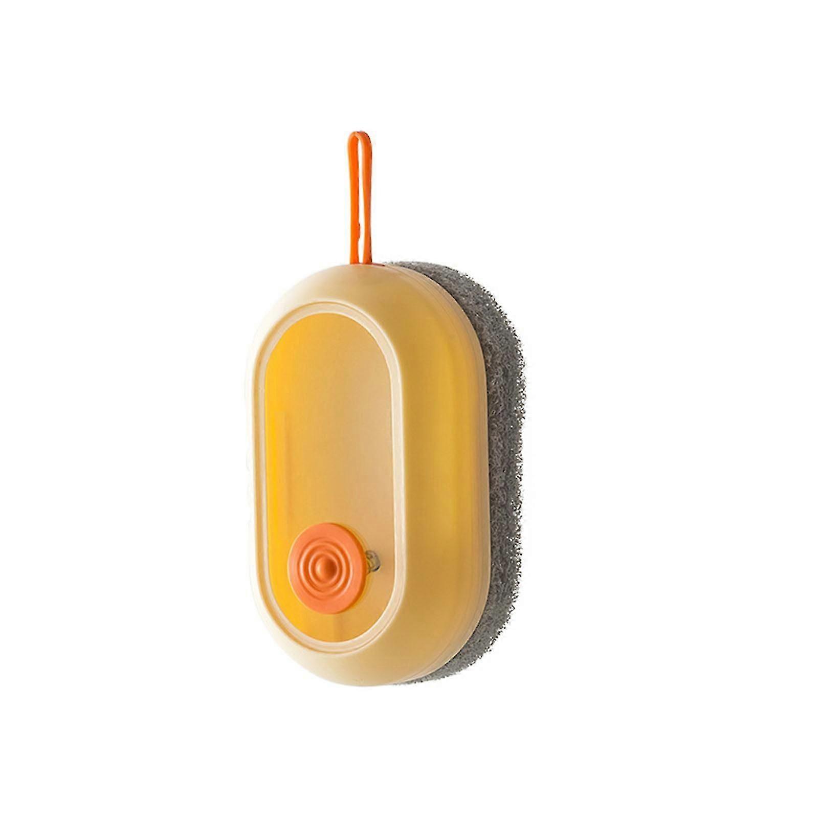 Multi-Purpose Sealed Adding Liquid Brush Refillable Wear Resistant Scrub Brush for Wall Sink Basin