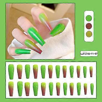 European And American Nail Pieces Wearing Armor Long Fake Nail Patch Collection Jelly Glue Manicure Piece