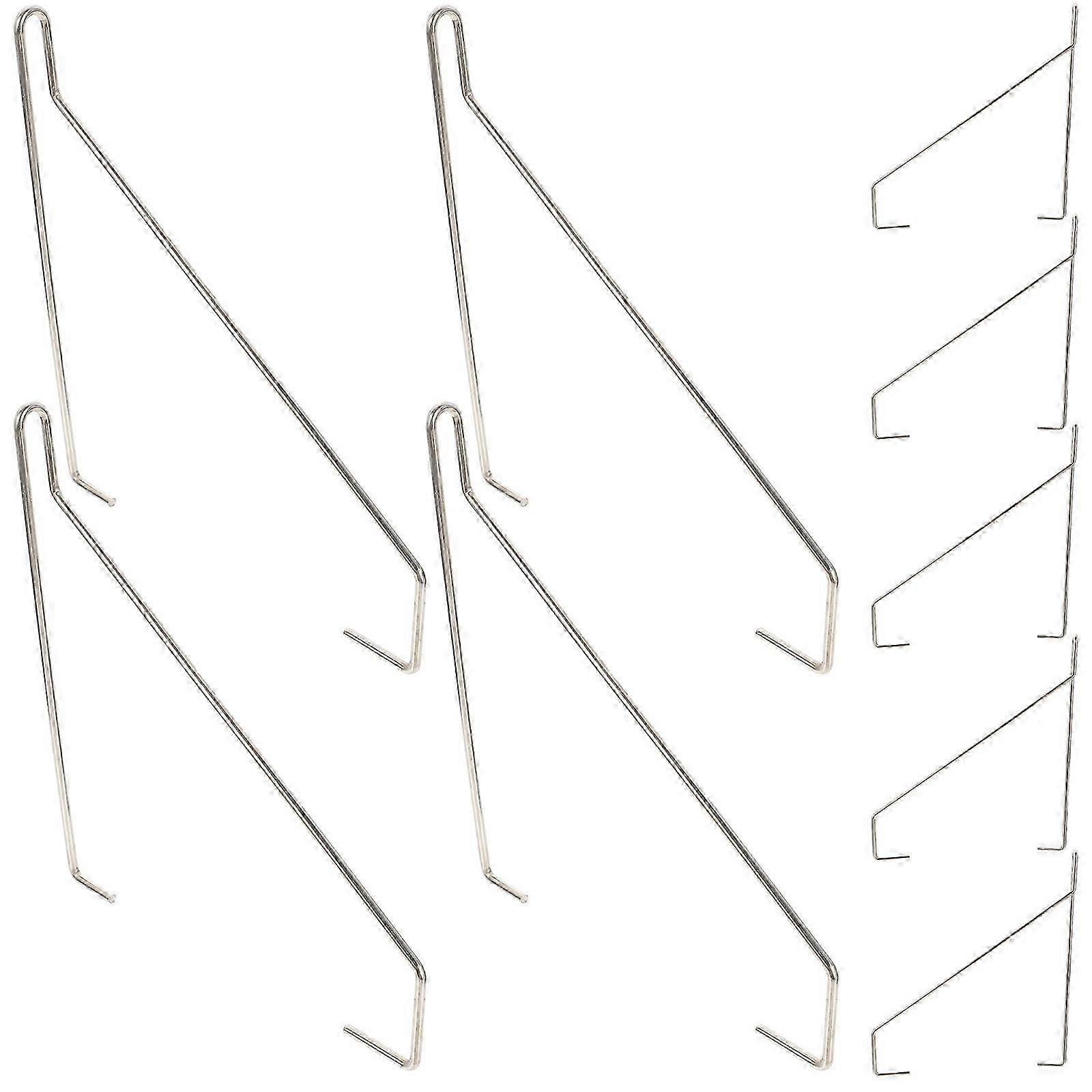 10Pcs Silver Shelf Brackets compatible with Storage Use Wall Mounted Floating Shelf Supports