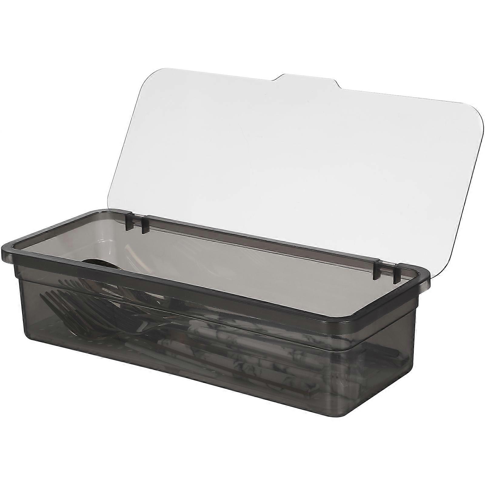 Chopsticks Plastic Tableware Organizer for Drain Storage Box 4Pcs