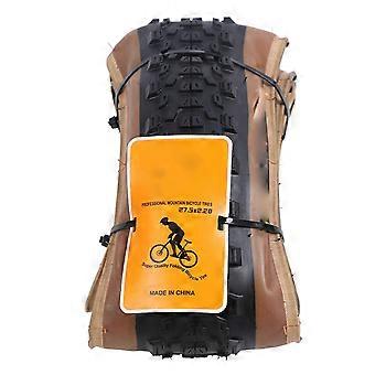 27,5x2,20 Cykel Yttre Däck Gummi Anti Slip Mountain Road Bike Vikbar Däck Ersättning För Cykling Svart och Gul