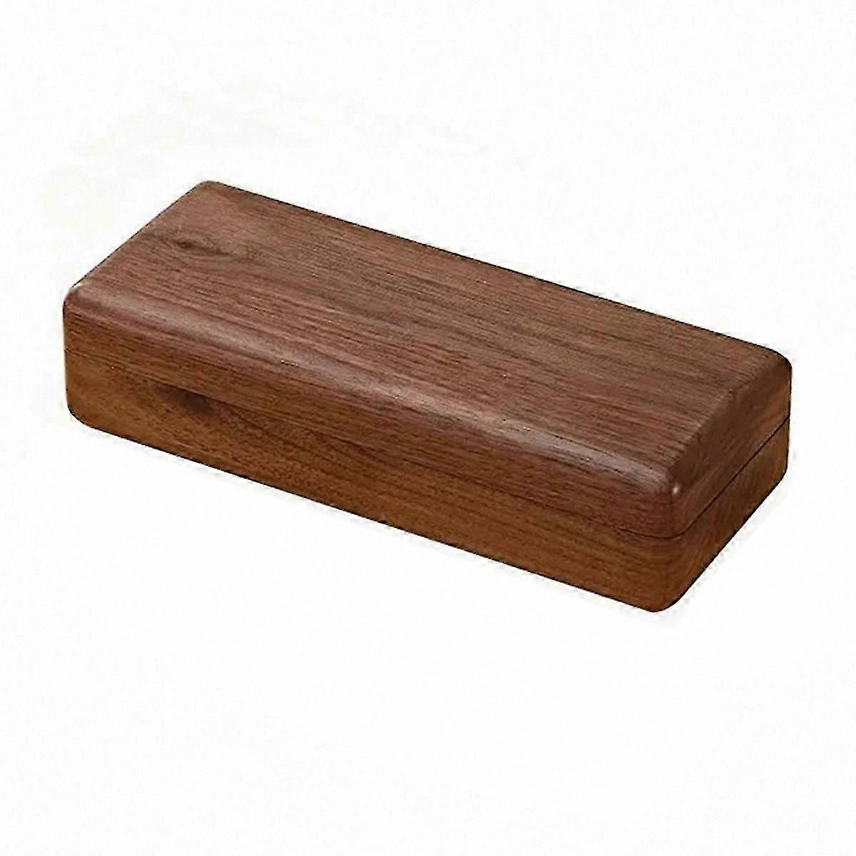 Walnut Retro Glasses Case Solid Wood Box Portable Storage