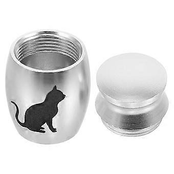 Pet Urn Miniature Cremation Urn for Ashes Alloy Silver Keepsake