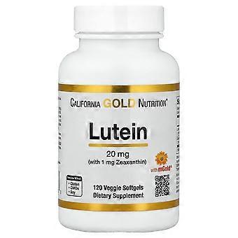 2 x California Gold Nutrition, Lutein with Zeaxanthin from Marigold Extract, 120 Veggie Softgels