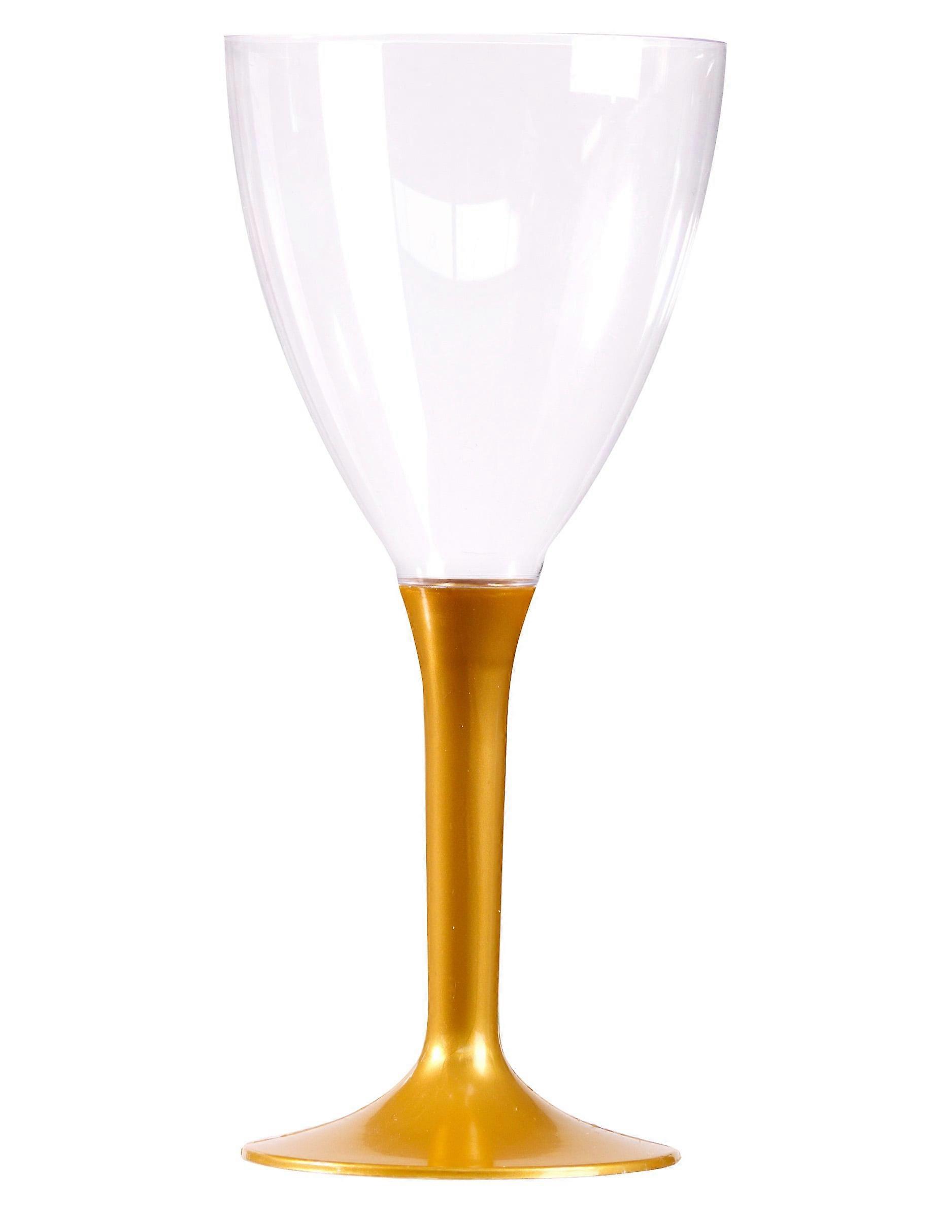 10 Gold-stemmed wine glasses 160 ml