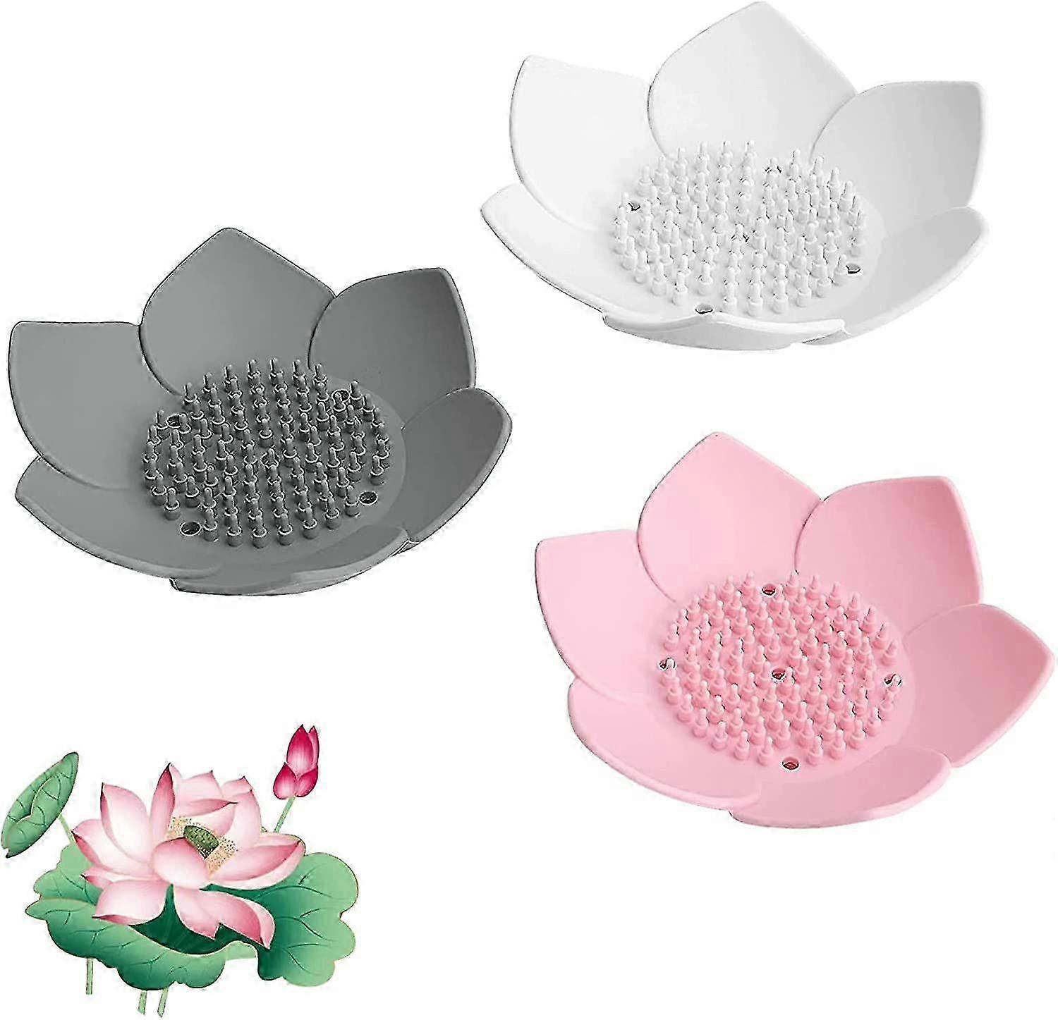Lotus-Shaped Silicone Soap Storage