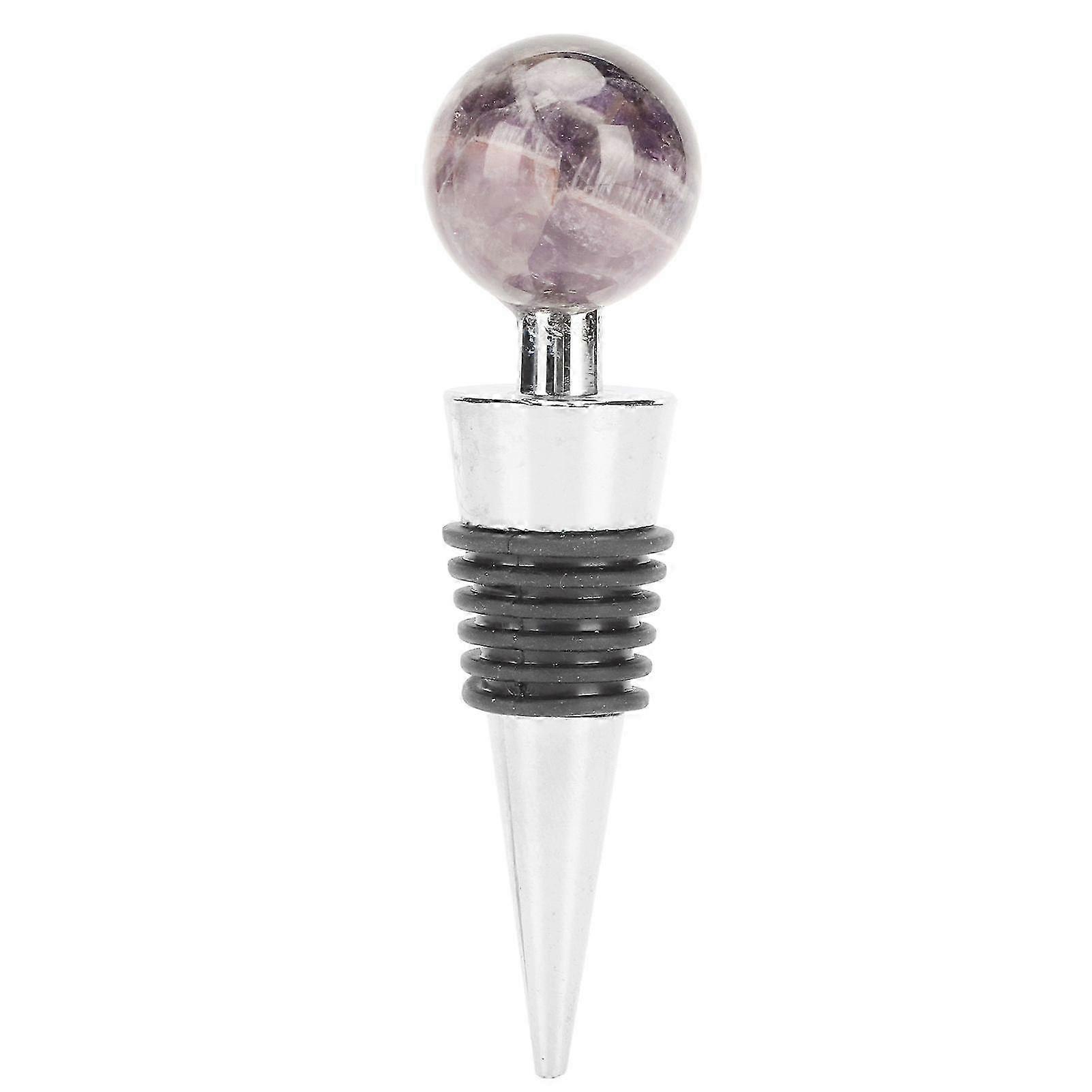 Ruby Quartz Wine Stopper