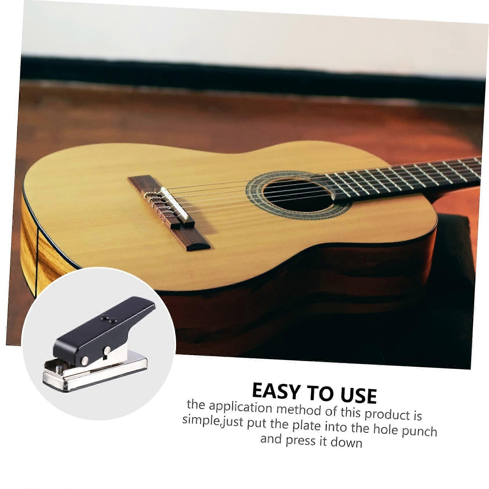 Guitar Pick Hole Punch Tool, Adjustable Iron DIY Pick Maker with Clean Precise Punching