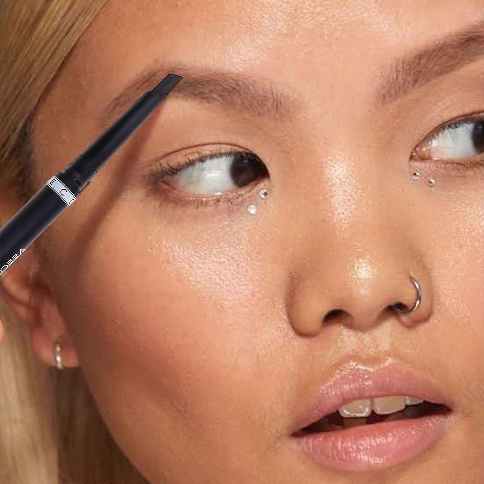 Ultra-Thin Retractable Dual-Ended Eyebrow Pencil for Sparse Brows