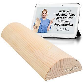 Propioceptieve stam 5P voor bekkenbodem, houten roller van natuurlijk hout