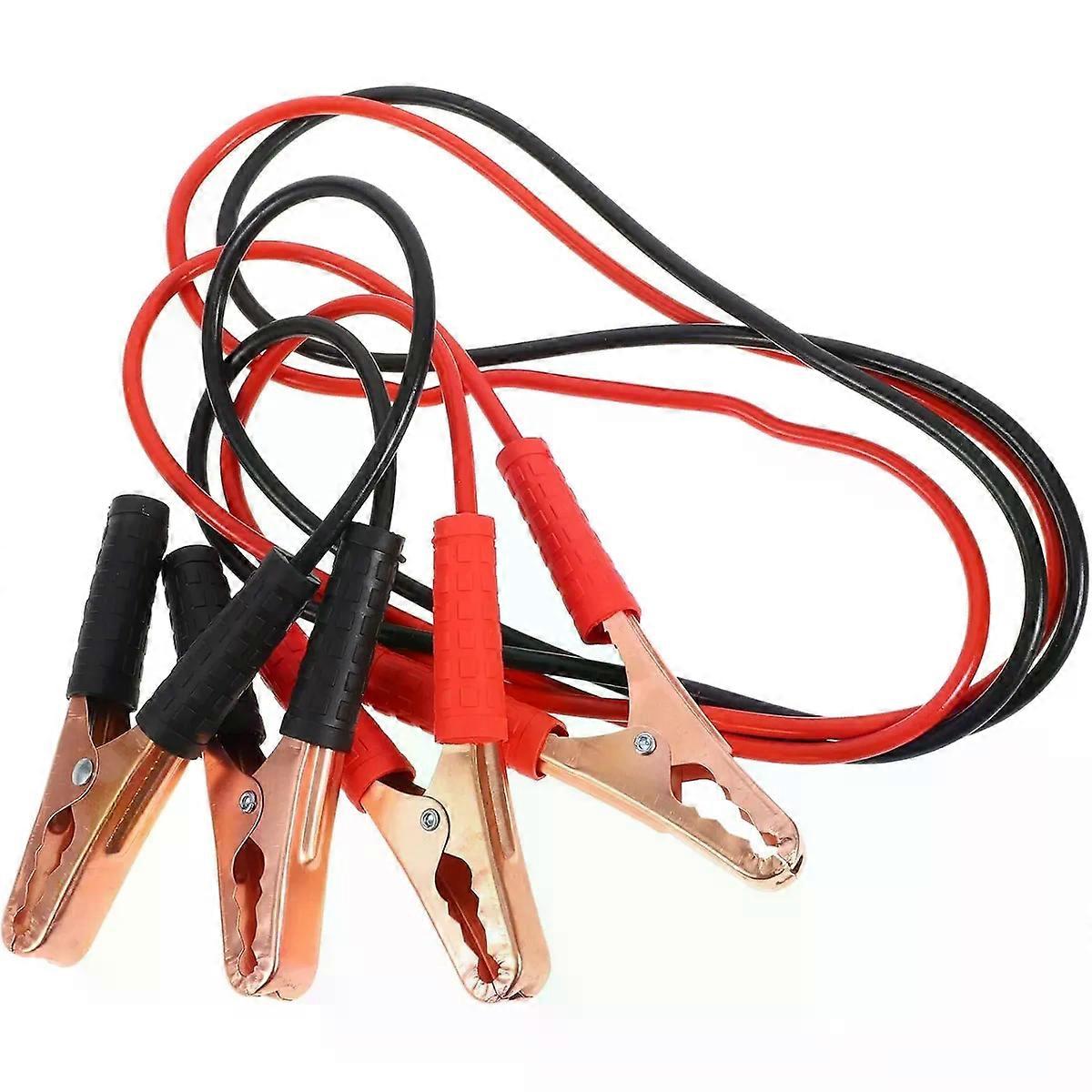 Battery Booster Cable 1 Pair Black Plastic Copper Ignition Wire