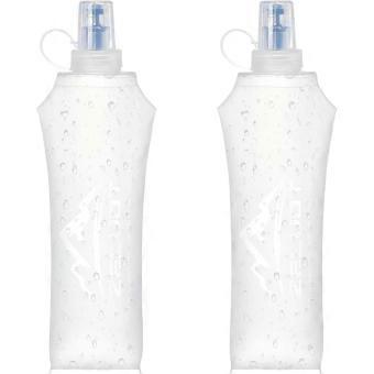 2 Pack Running Vest Soft Flask, BPA-Free 500ml Collapsible Water Bottle for Hydration Backpack, Folding Bottle for Marathon Hiking Cycling