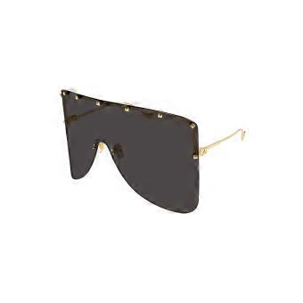 Valentino VG0082S 002 Semi Rimless Gold Unisex Single Lens Sunglasses UV0 Original