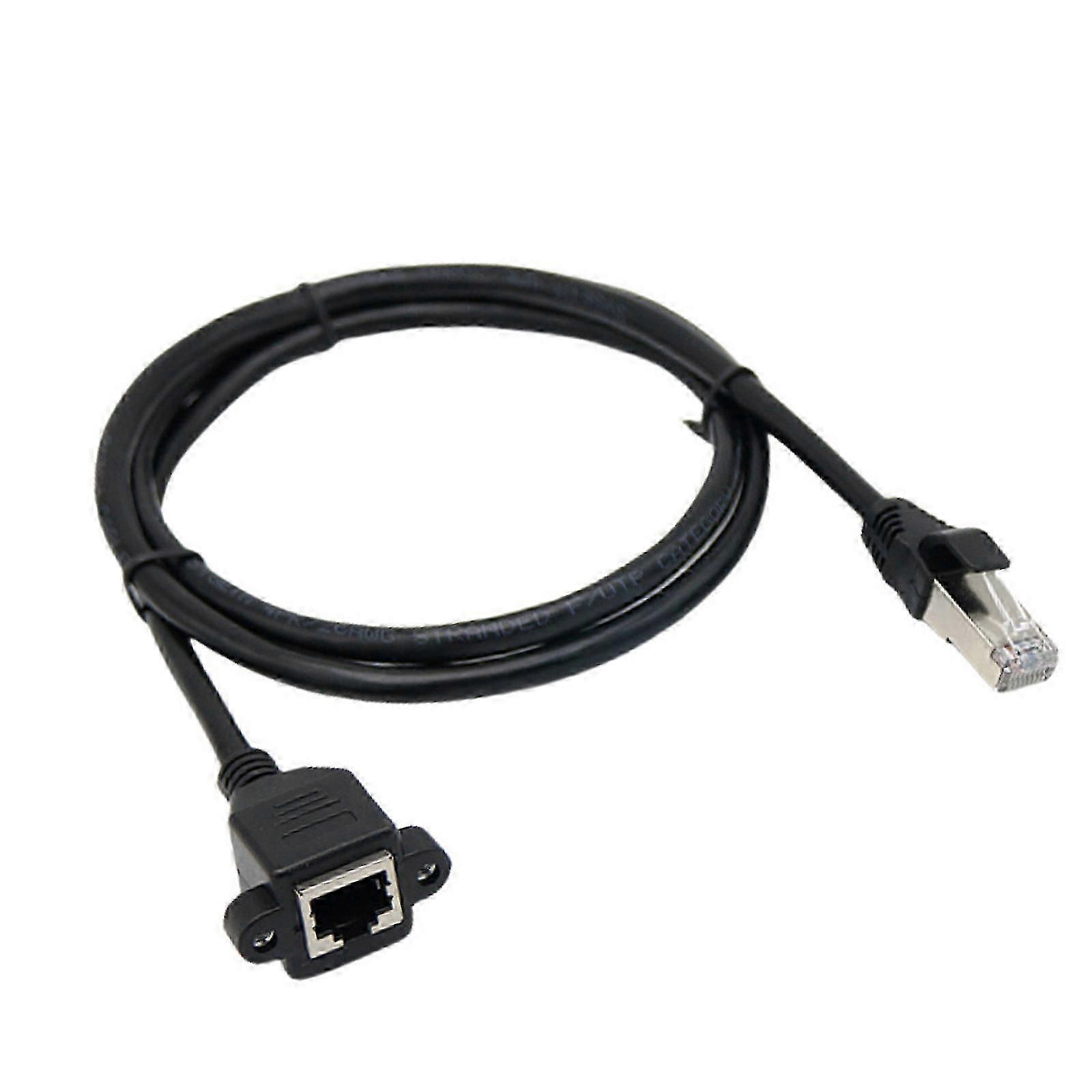 Cat6 Screw Panel Mount Extension Cable