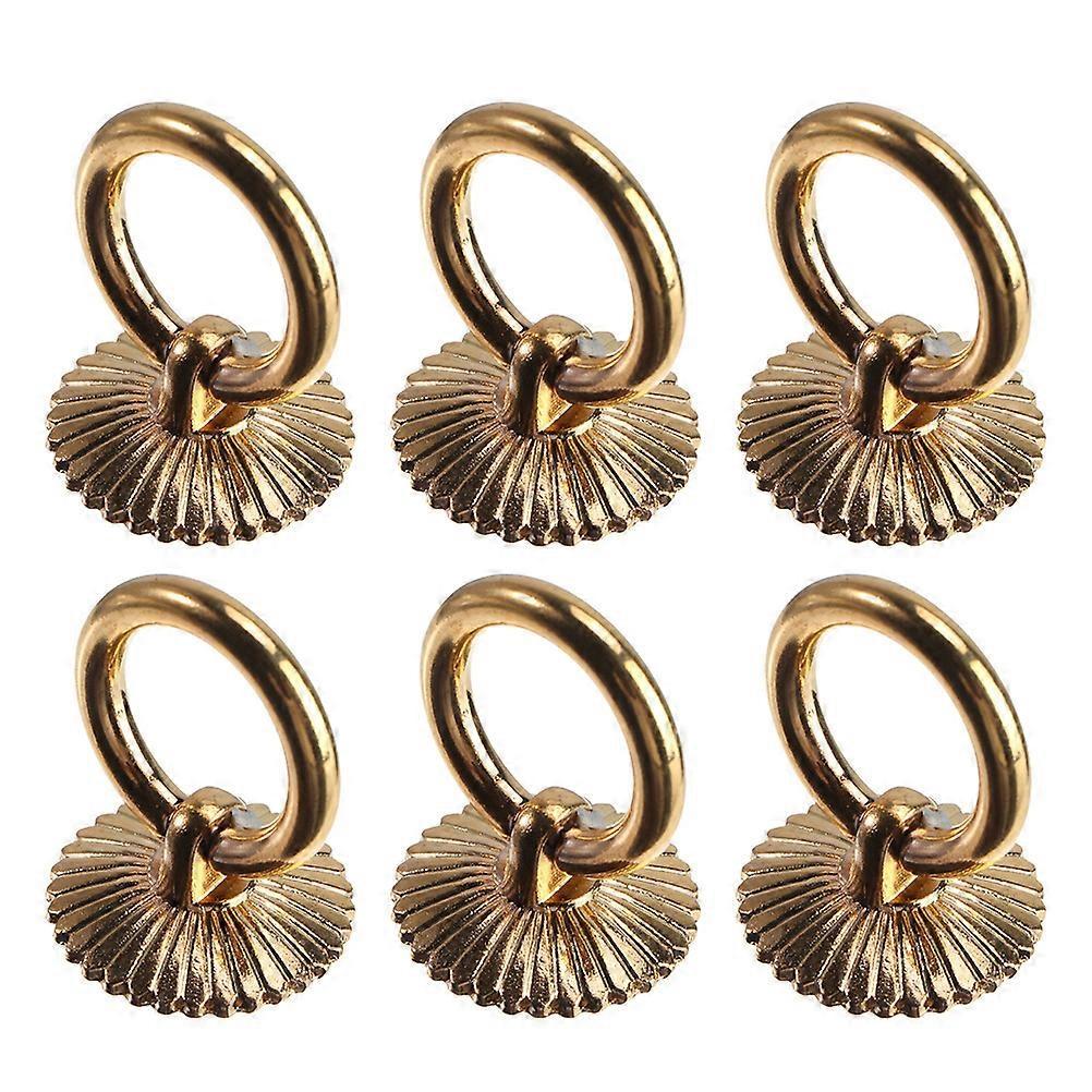 Golden Cabinet Ring Pulls compatible with Drawer Handles 12Pcs Set